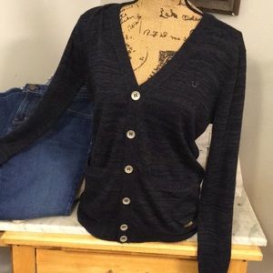 Fabulous Sweater True Religion Grey/Silver Buttons S!